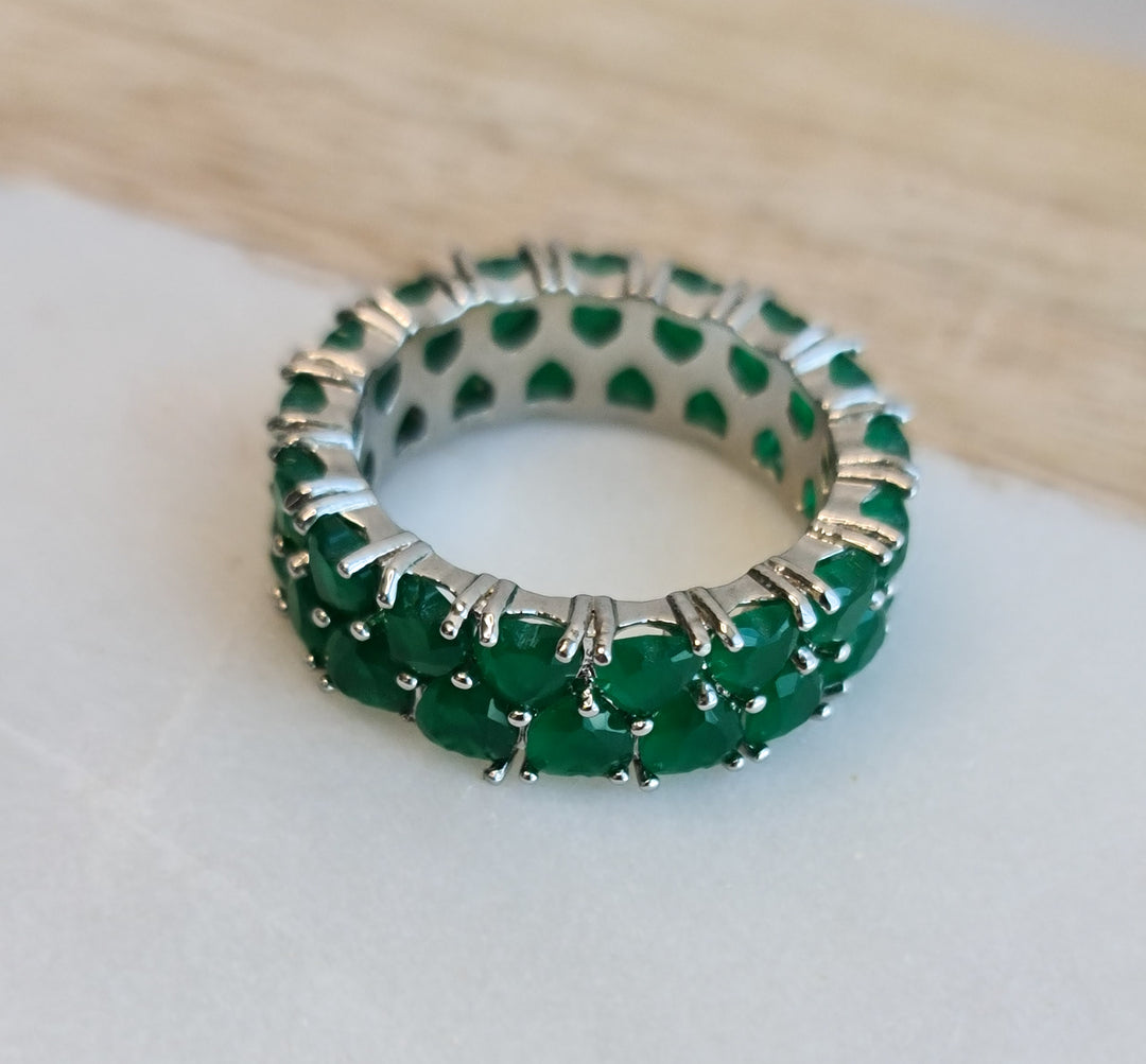 Emerald Rounds Ring