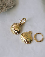 Load image into Gallery viewer, Golden Shell String Earring
