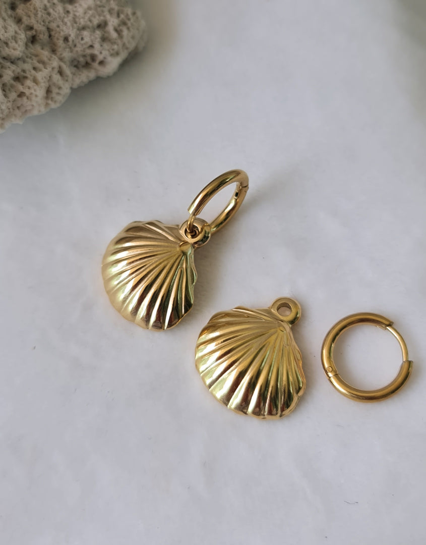 Golden Shell String Earring