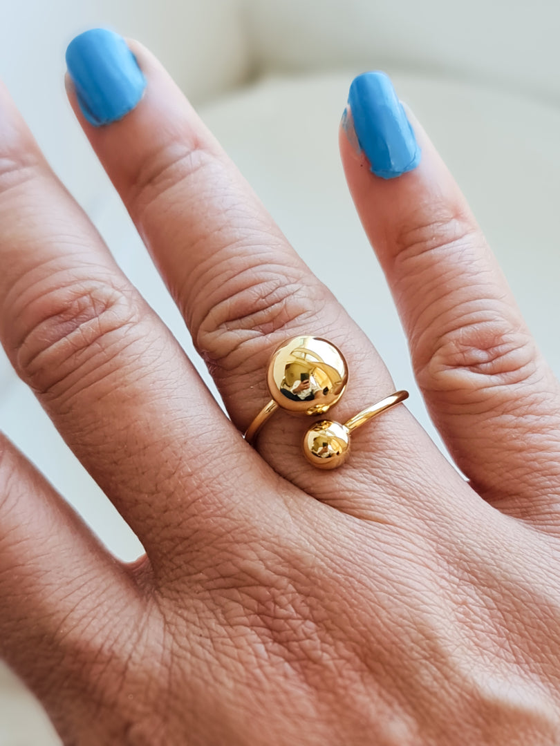 Spherical Ring 18k Gold plated