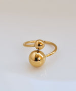 Load image into Gallery viewer, Spherical Ring 18k Gold plated
