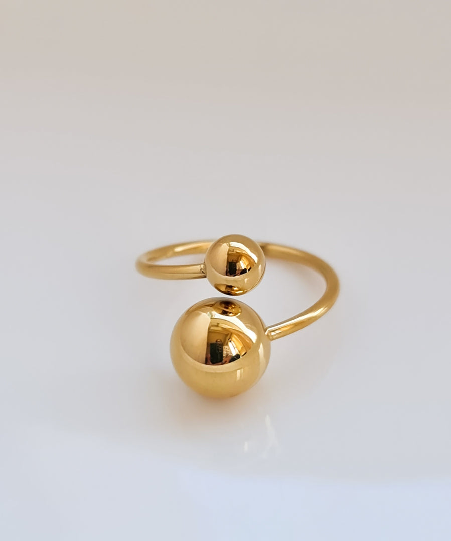 Spherical Ring 18k Gold plated