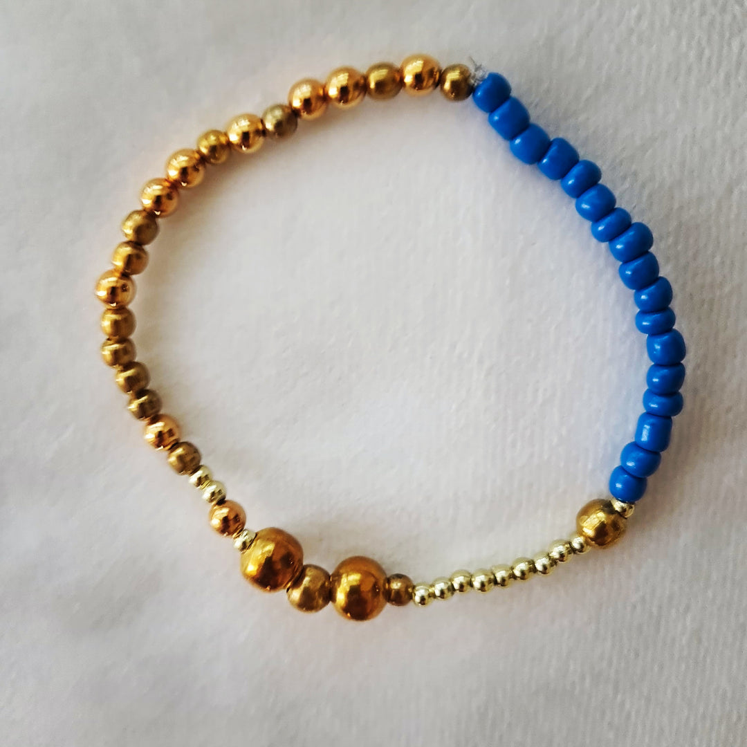 Handmade Blue Lining Bracelet